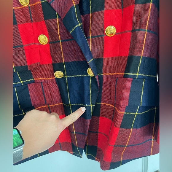Vintage Escada by Margaretha Ley plaid women’s blazer - Picture 5 of 9